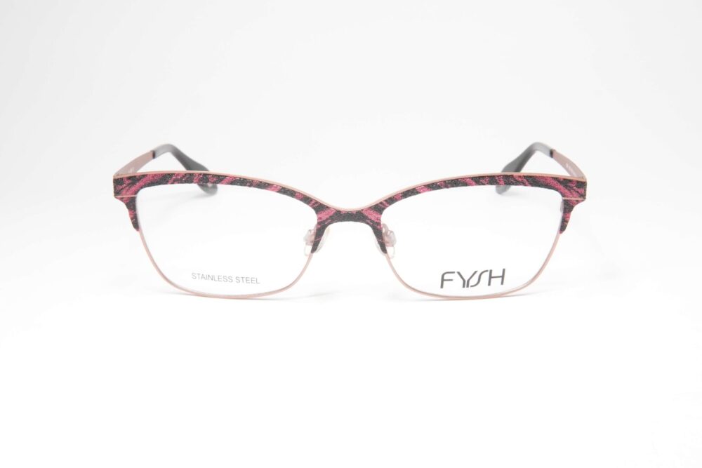 Fysh 3633 M106 – prednji prikaz Ženske dioptrijske naočare za vid Fysh 3633 M106 Burgundy Rose