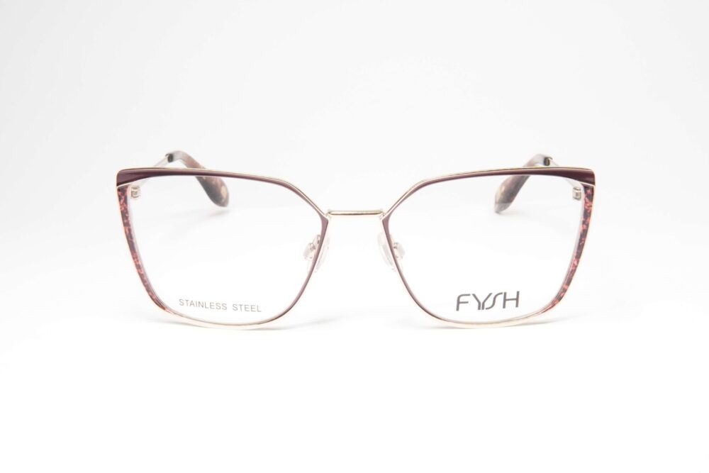 Ženske dioptrijske naočare Fysh 3651 S202 Brown Pearl Gold