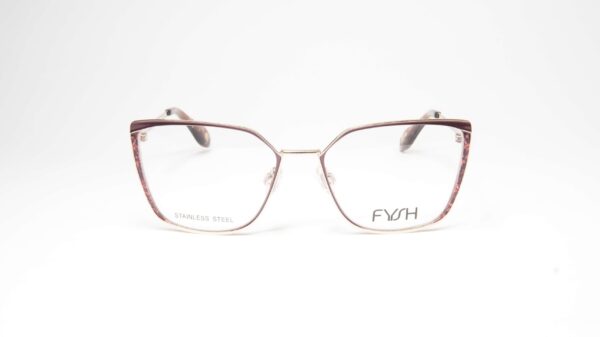 Ženske dioptrijske naočare Fysh 3651 S202 Brown Pearl Gold